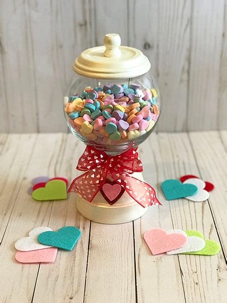 Diy Dollar Tree Candy Jar Valentine Crafts Valentines Day