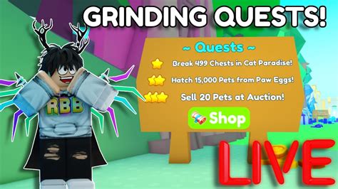 🔴grinding Quests In New Pet Simulator X Update🔴 Roblox Live Youtube