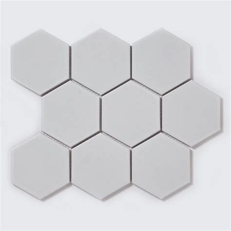 Hexagon Matt White Mosaic 95cm X 95cm 295cm X 256cm Wall And Floor Tile