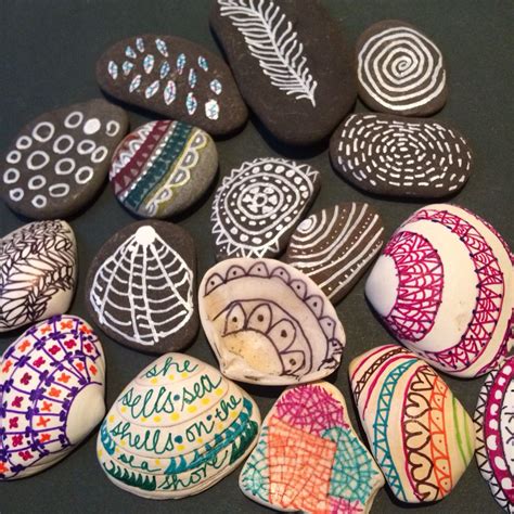 Stones Shells And Sharpies Painted Shells Sea Shells Seashell Painting