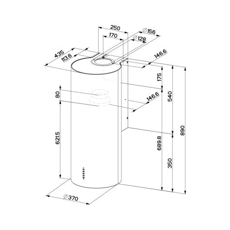 Faber Cylindra Gloss Plus Cappa Parete Cilindrica Cm Bianco