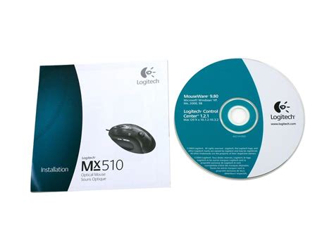 Logitech Mx510 931162 0403 Blue Optical Mouse