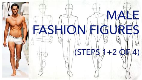 Male Fashion Figures Steps 1 And 2 Of 4 Figuring Out The Pose And Proportions Youtube