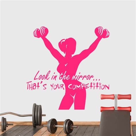 Motivational Quotes Wall Art Decal For Fitness Club Stickers Etsy