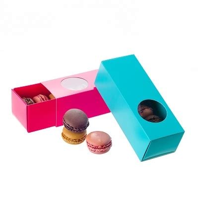 Custom Fancy Macaron Boxes Printed Low MOQ