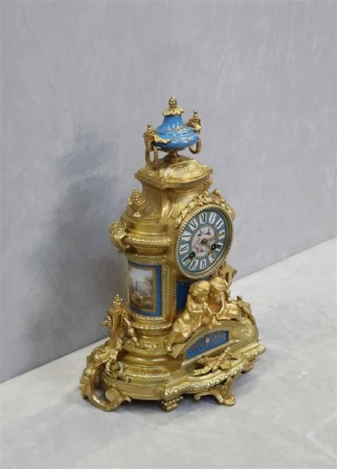 French Napoleon Iii Bronze Gilt And Porcelain Mantel Clock By Japy Freres For Sale At 1stdibs