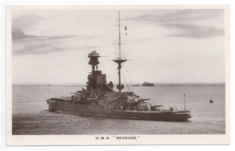 Hms Revenge R Class Battleship Royal Navy Rp Pc Picclick Uk