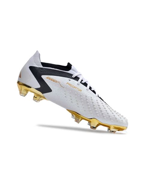 Adidas Predator Accuracy Low Fg White Black Gold