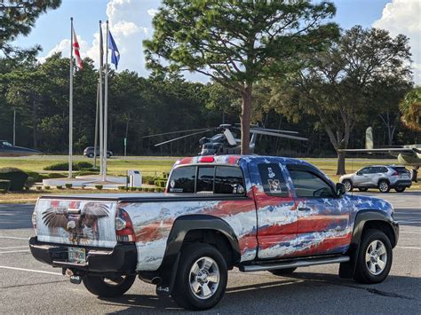 America Themed Truck With Vinyl Wrap Fried Color