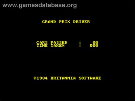 Grand Prix Master Amstrad CPC Artwork Title Screen