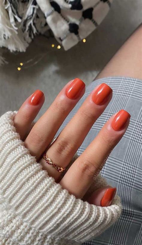 32 Prettiest Autumn Nail Art Designs Orange Autumn Short Nails