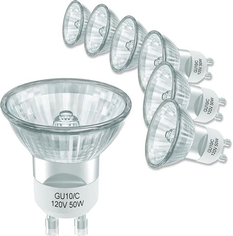 Dumiloo Gu10 Halogen Bulb 120v 50w Halogen Light Bulbs For Candle Warmer Lamp Track And Recessed