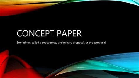 Concept Paper Example Ppt