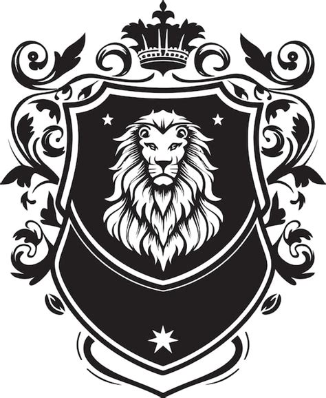 Premium Vector Noble Emblematic Symbol Black Design Stately Heraldic