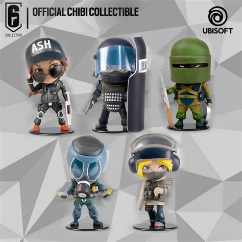 Ubisoft Chibi Figurine Six Collection Series 1 Rainbow Six Siege Set Of 5