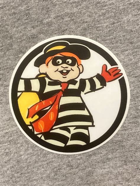 Mcdonald S Hamburglar Sticker Vinyl Weatherproof Fast Food Mc Donalds Ronald Robble Robble Car