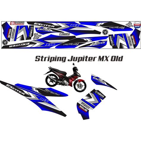 MOTIF STIKER STICKER STRIPING VARIASI YAMAHA JUPITER MX OLD VARIASI