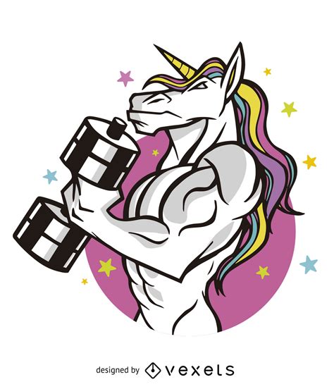 Muscular Unicorn T-Shirt Design | Gym unicorn, Gym art, Unicorn art