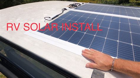 Easiest Rv Flexible Solar Panel Install Renogy 200 Watt And Victron Controller Youtube