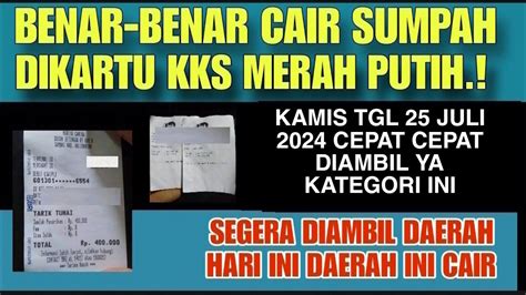 UPDATE BANTUAN YANG CAIR HARI INI KAMIS 25 JULI 2024 KPM PKH BPNT PLUS