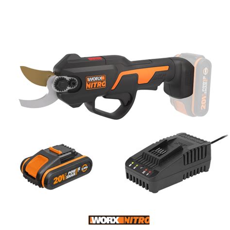 Worx V Nitro Mm Pruning Shears Brushless Ah Powershare Kit