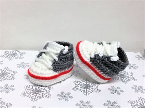 Converse Shoe Pattern Crochet Baby Sock Monkey Sneaker