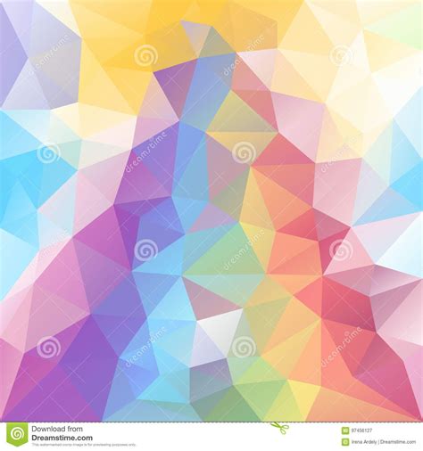 Vector Irregular Polygon Background With A Triangle Pattern In Pastel