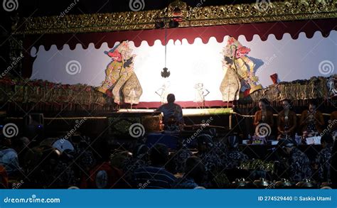 Wayang Kulit,shadow Puppet Show at the Art Stage. Yogyakarta ...