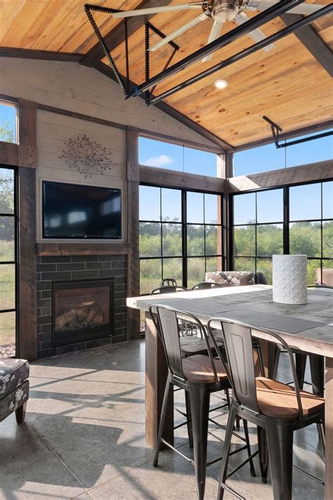 49 Fireplace Sunroom COZY TIMELESS Stunning Sunrooms Rustic