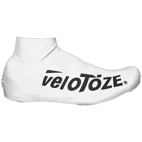 Velotoze Silicone Tall Shoe Covers With Snaps White Bike