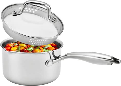 Wearever A83424 Cook And Strain Stainless Steel Sauce Pan