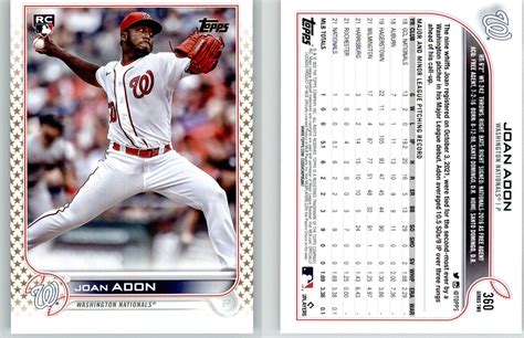 Joan Adon 2022 Topps Gold Stars 360 Washington Nationals RC Rookie EBay