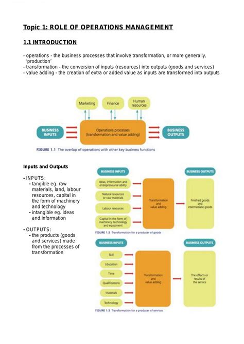 Operations Management Notes Pdf