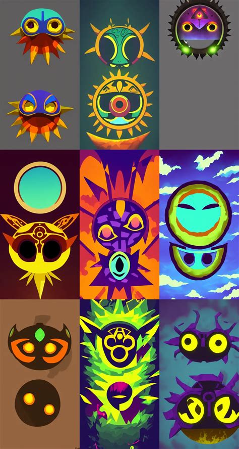 Majora S Mask Termina Stylized Horizon Minimalist Stable