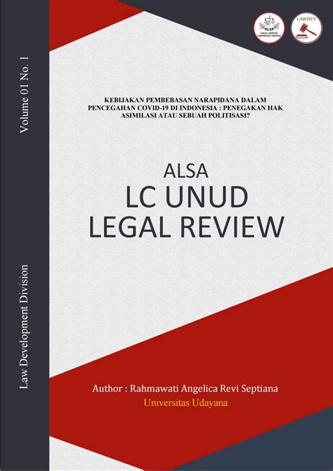 Legal Review ALSA LC UNUD Volume 01 No 1 By Lawdev Alsaudayana Issuu