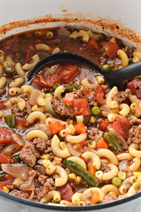 Hamburger Macaroni Soup Recipe Ready In Mins