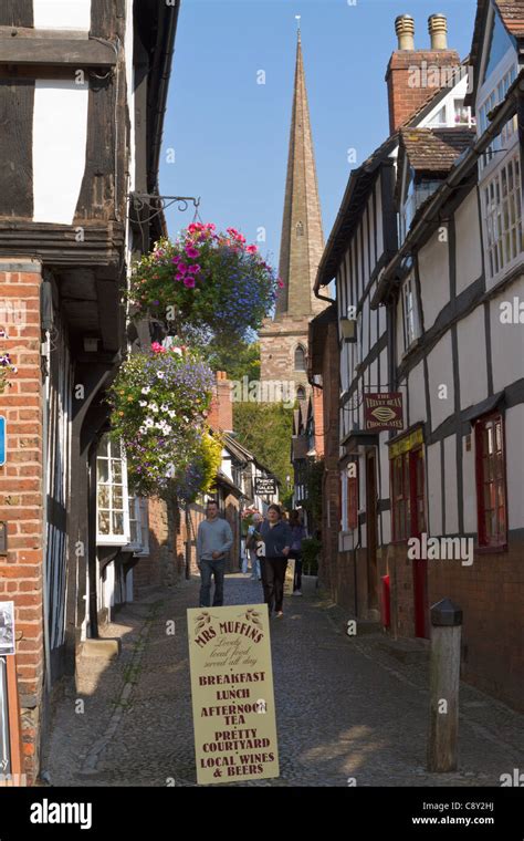Church Lane Ledbury Stock Photo Alamy