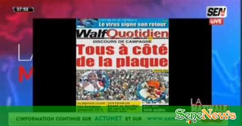 Revue Des Titres En Wolof Et La Revue De Presse Mantoulaye Du Jeudi