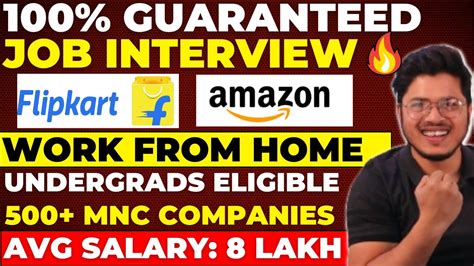 Guaranteed Interview In Top Mnc Companies Work From Home Jobs