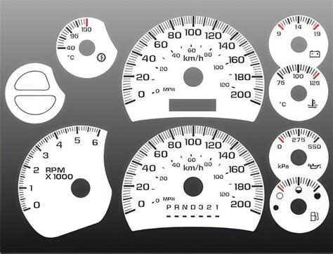 Chevrolet Tahoe Gas Kmh Metric White Face Gauges