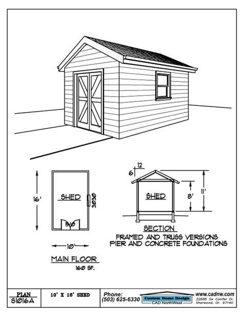 Shed Plan S1016a