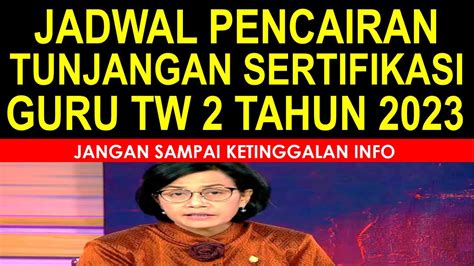 Horee Kabar Gembira Jadwal Pencairan Tunjangan Sertifikasi Guru