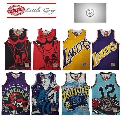 Nba Mitchel And Ness Retro Big Face Sublimation Jersey Oem Shopee