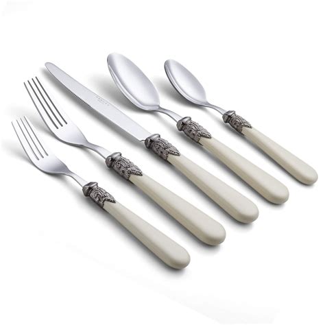 Annova Flatware 20 Pieces Set Stainless Steel Vintage Silverware