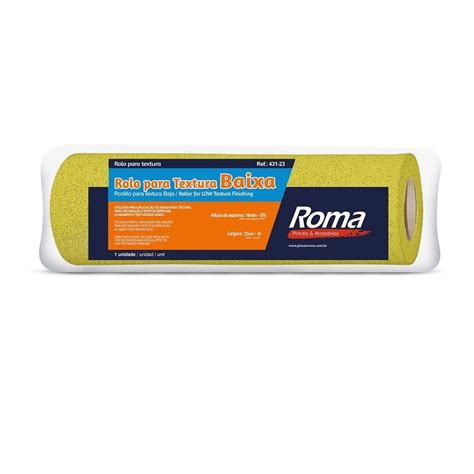 Rolo Pintura Textura Baixa Cm Sem Cabo Roma Shopee Brasil