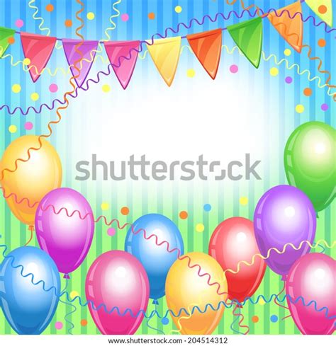 Template Happy Birthday Card Place Your Stock Vector (Royalty Free ...