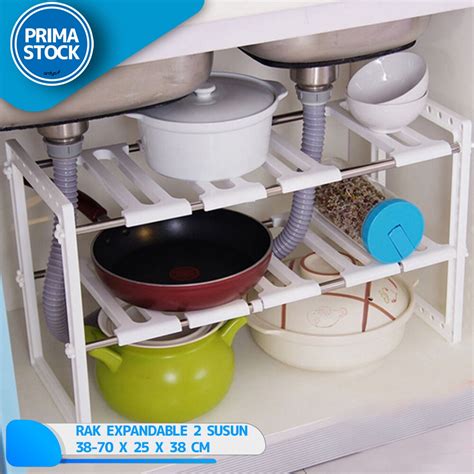 Jual RAK PANCI BAWAH DAPUR SINK WASTAFEL KOLONG 2 SUSUN POT SEPATU