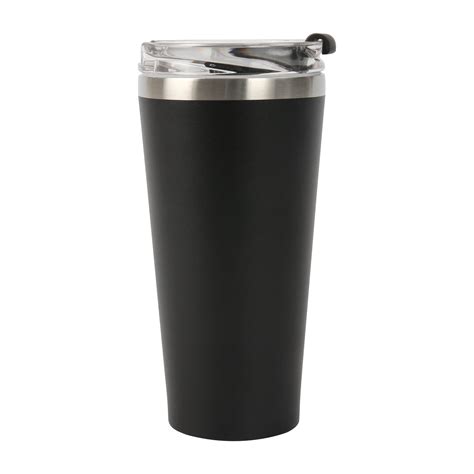 Mainstays 20 Oz 20 Fluid Ounces Double Wall Vacuum Sealed Stainless Steel Tumbler Black