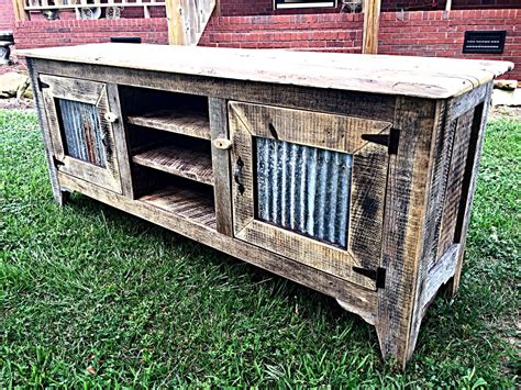 Barnwood Entertainment Cabinet By Vintage Southern Creations Rustic