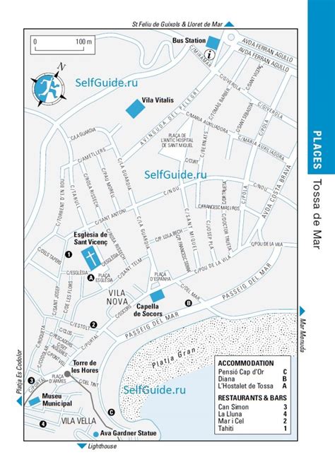 Spain Rg Costa Brava Tossa De Marr Map Self Guide